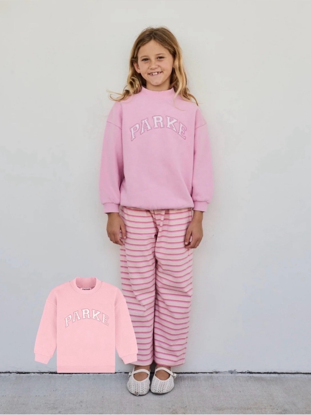 NEW Parke Fairy Kids Varsity Mock neck Heritage It’s A Girl Size 7-8Y